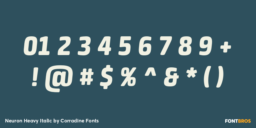 Neuron Heavy Italic Font Poster #4