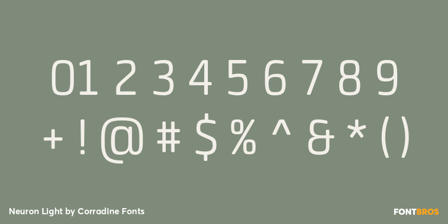 Neuron Light Font Poster #1