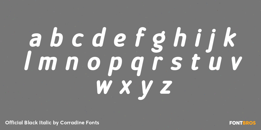 Official Black Italic Font Poster #3