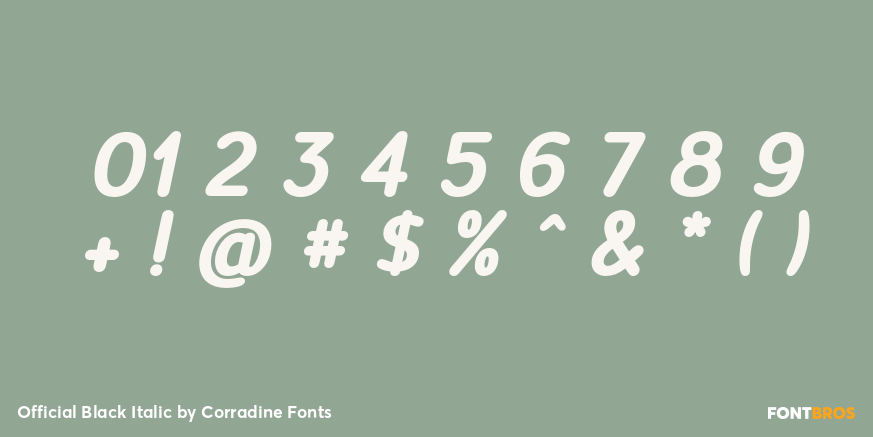 Official Black Italic Font Poster #4