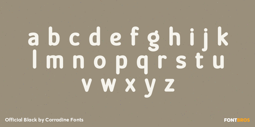 Official Black Font Poster #3