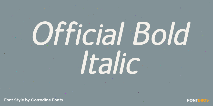 Official Bold Italic Font Poster #1