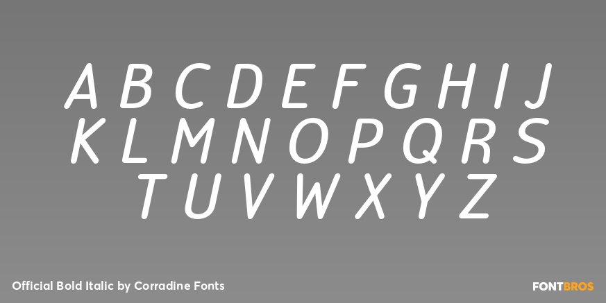 Official Bold Italic Font Poster #2