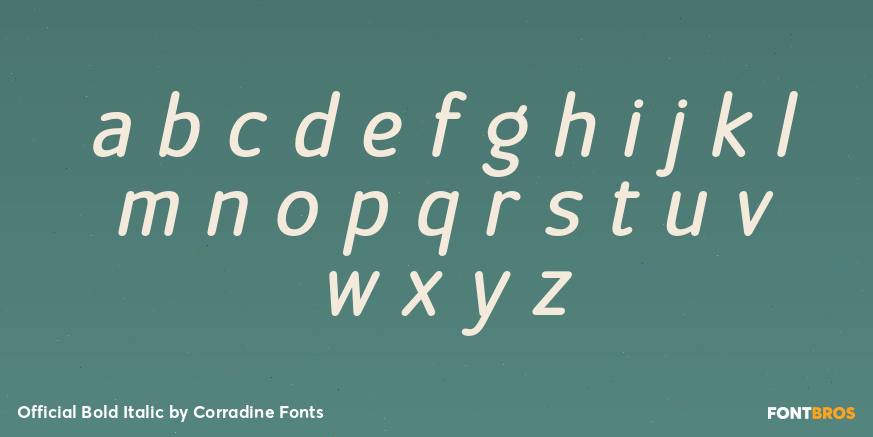 Official Bold Italic Font Poster #3