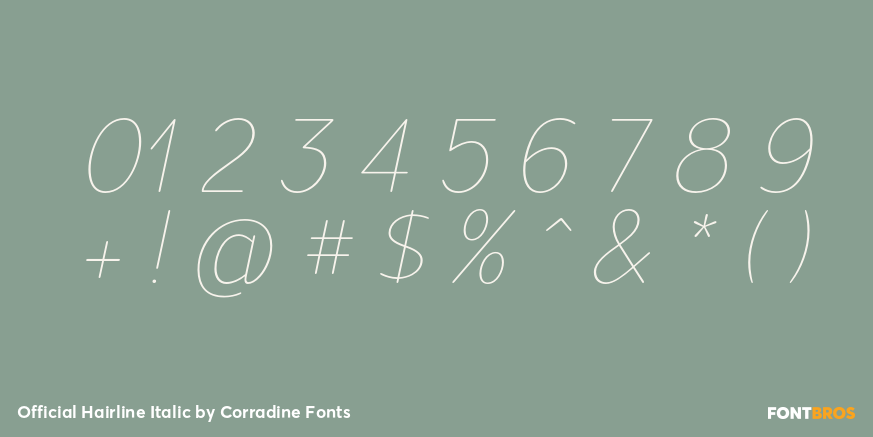 Official Hairline Italic Font Poster #4