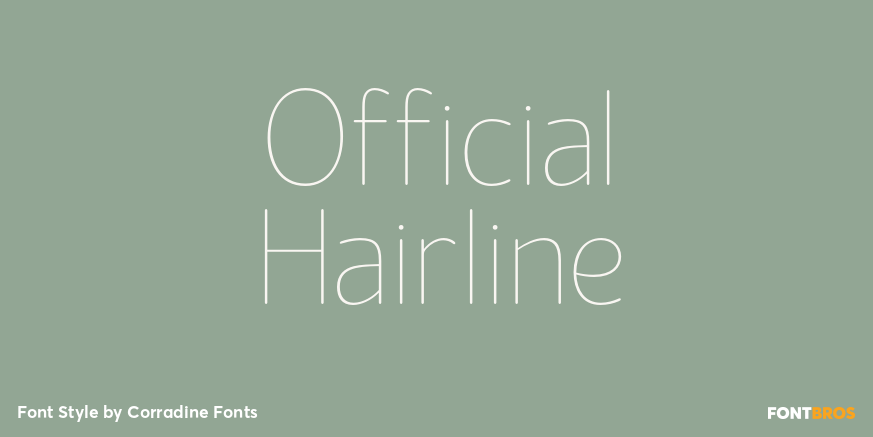 Official Hairline Font Poster #1