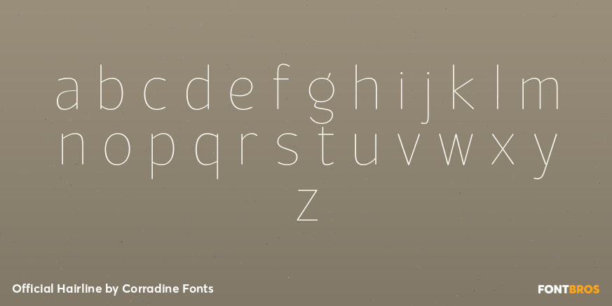 Official Hairline Font Poster #3