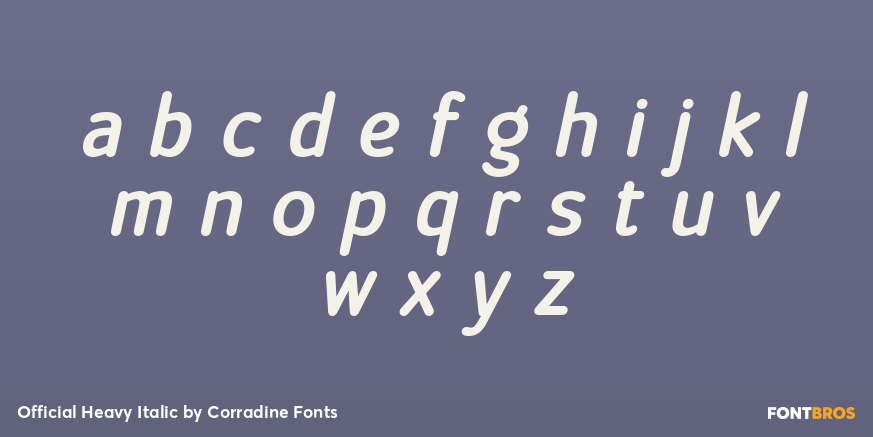 Official Heavy Italic Font Poster #3