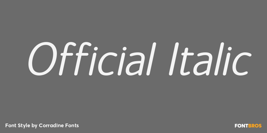 Official Italic Font Poster #1