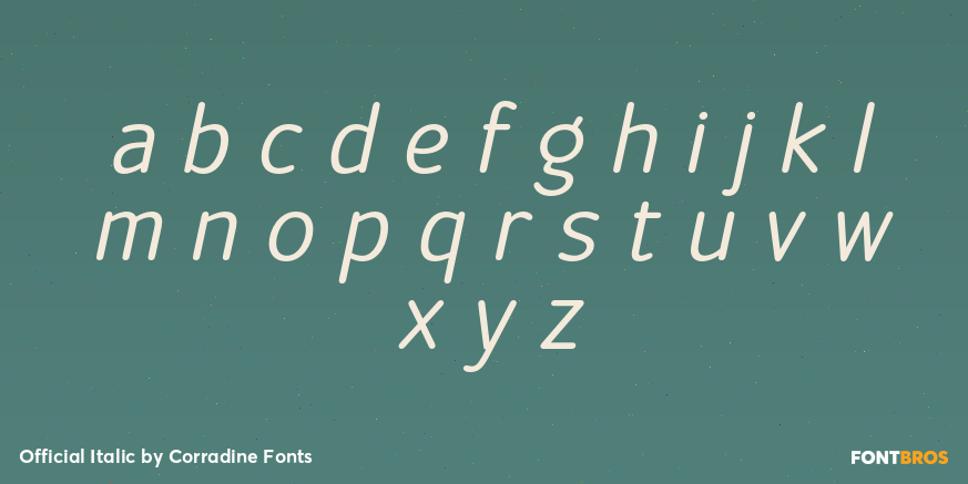 Official Italic Font Poster #3