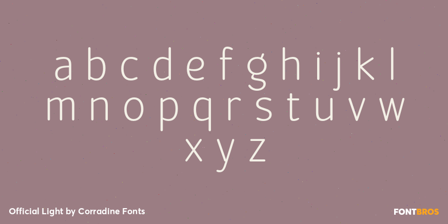 Official Light Font Poster #1