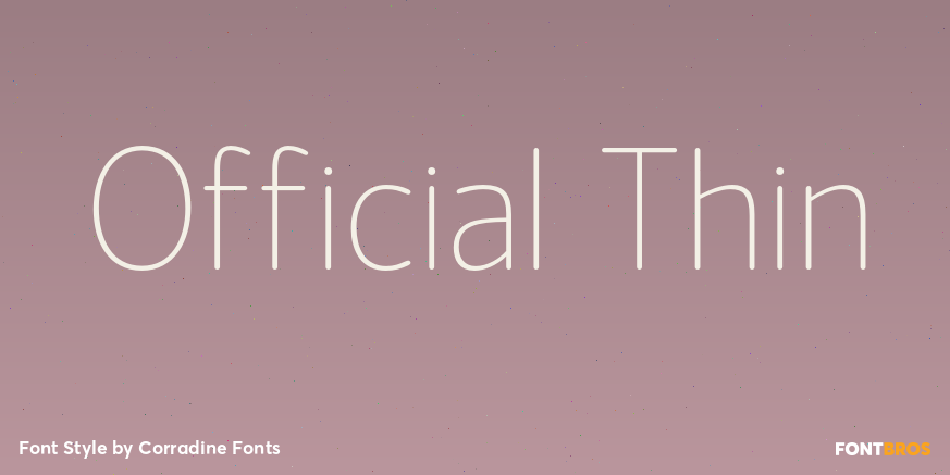 Official Thin Font Poster #1