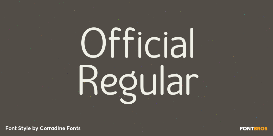Official Regular Font Poster #1