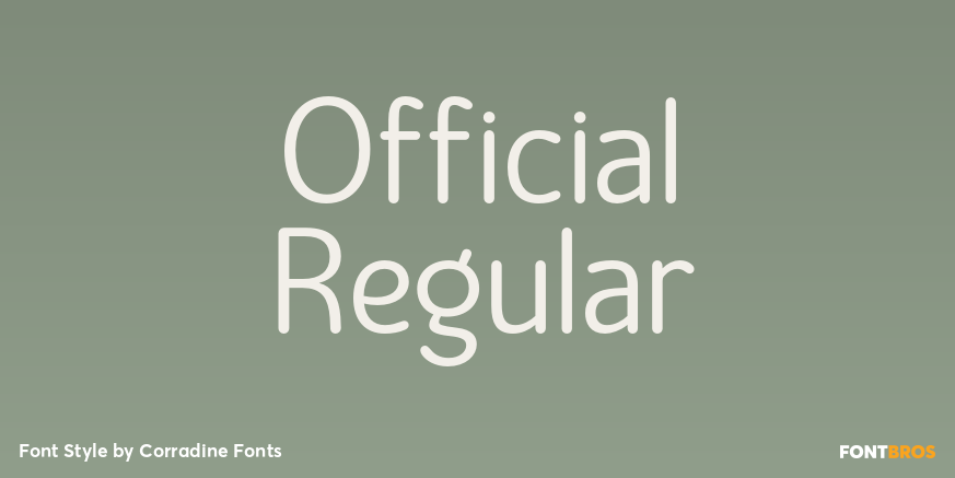 Official Regular Font Poster #1