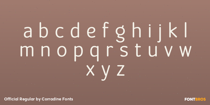 Official Regular Font Poster #3