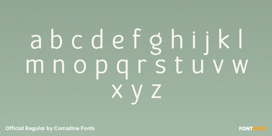 Official Regular Font Poster #3