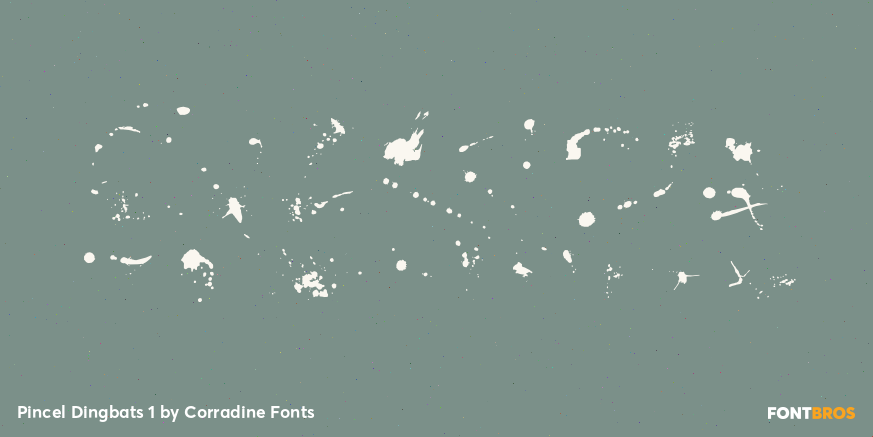 Pincel Dingbats 1 Font Poster #3