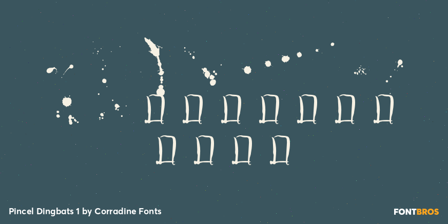 Pincel Dingbats 1 Font Poster #4