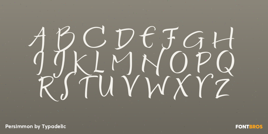 Persimmon Font Poster #2