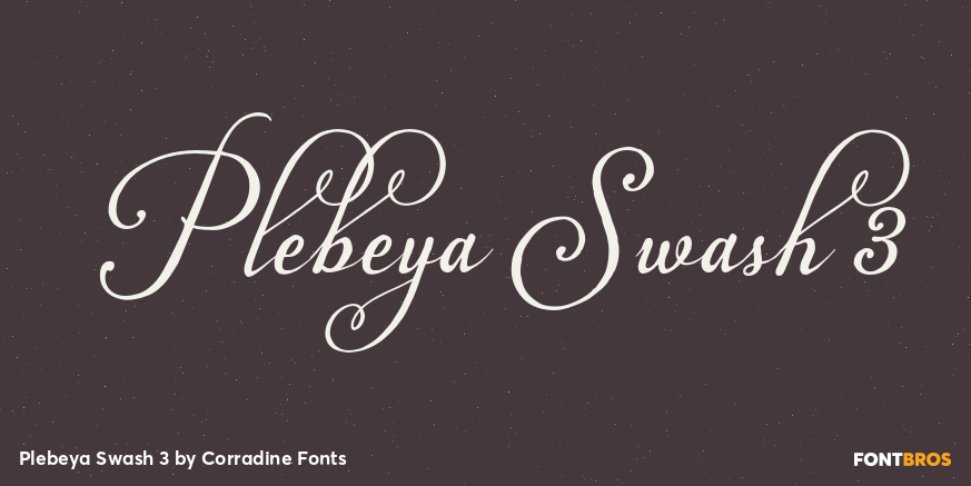 Plebeya Swash 3 Font Poster #1
