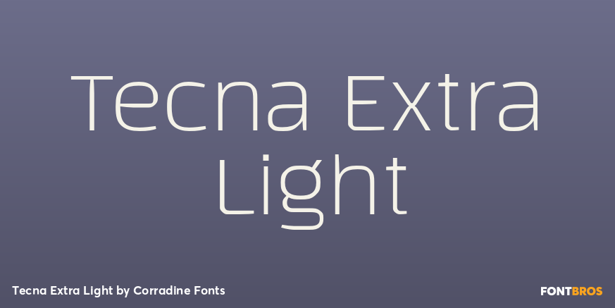 Tecna Extra Light Font Poster #1