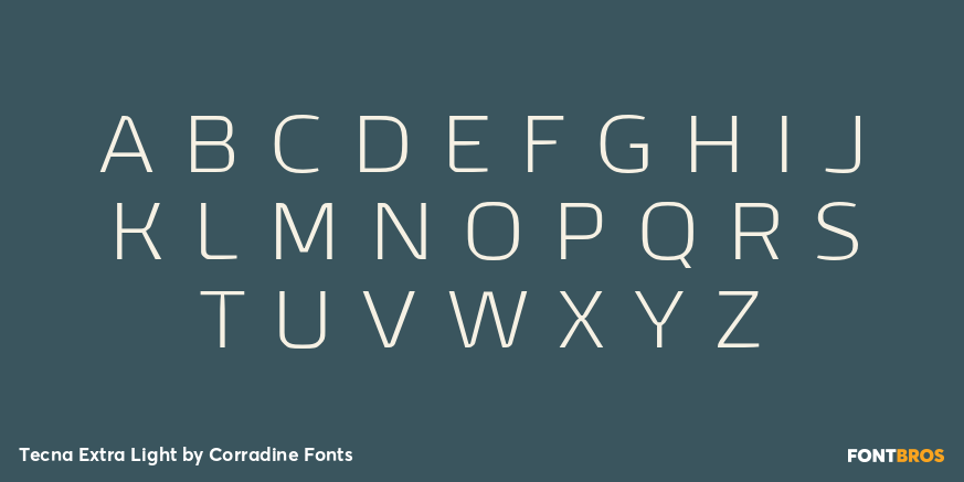 Tecna Extra Light Font Poster #2