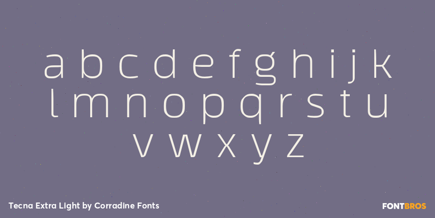 Tecna Extra Light Font Poster #3
