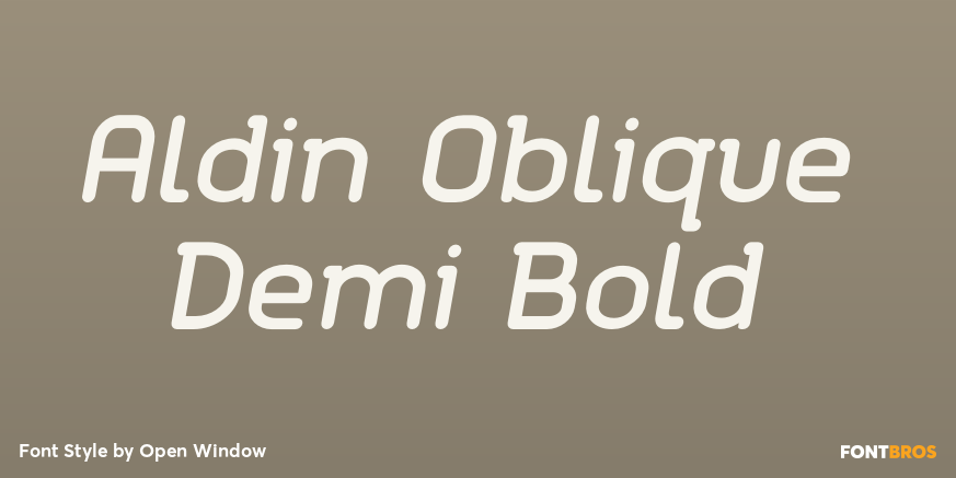 Aldin Oblique Demi Bold Font Poster #1