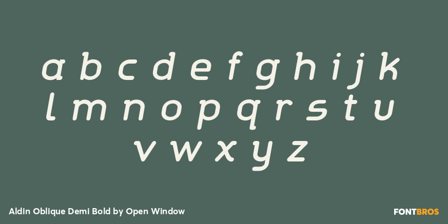 Aldin Oblique Demi Bold Font Poster #3