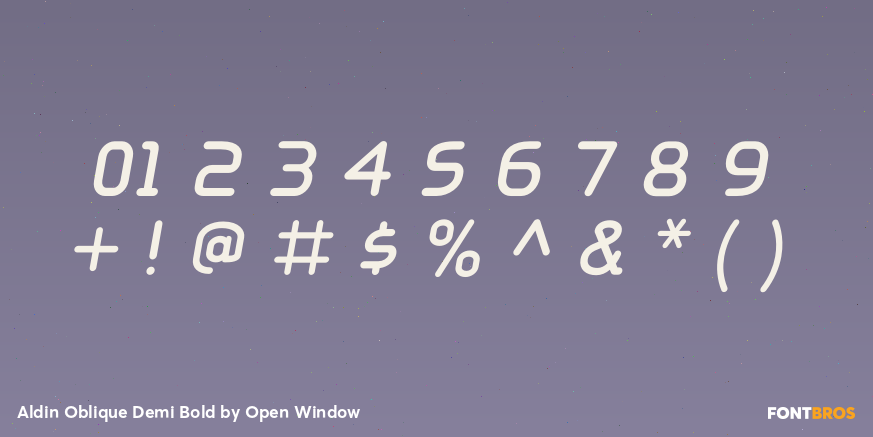 Aldin Oblique Demi Bold Font Poster #4