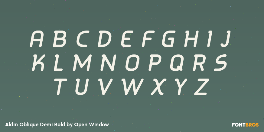 Aldin Oblique Demi Bold Font Poster #1