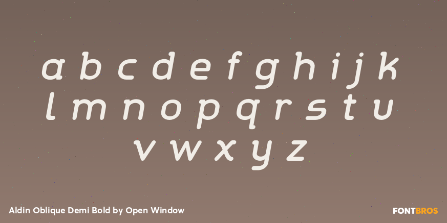 Aldin Oblique Demi Bold Font Poster #1