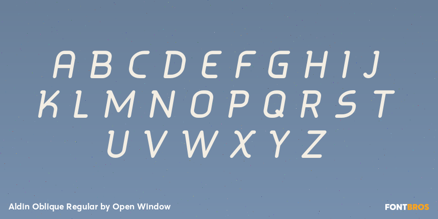 Aldin Oblique Regular Font Poster #2