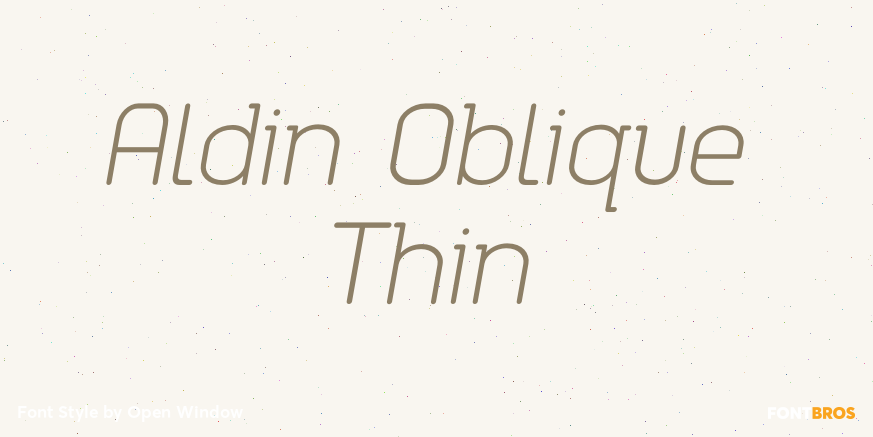 Aldin Oblique Thin Font Poster #1