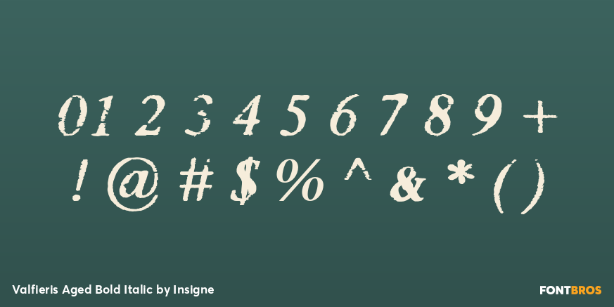 Valfieris Aged Bold Italic Font Poster #1