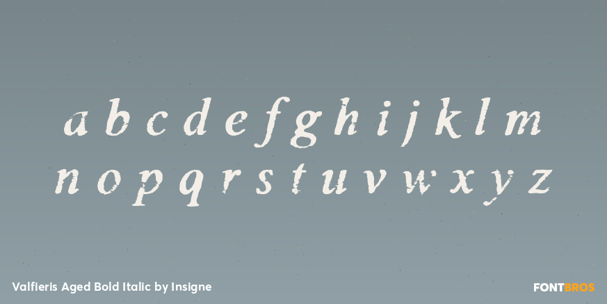 Valfieris Aged Bold Italic Font Poster #3