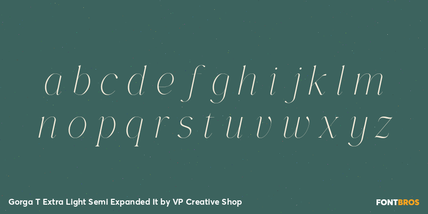 Gorga T Extra Light Semi Expanded It Font Poster #3