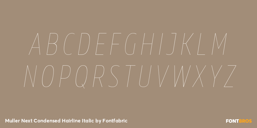 Muller Next Condensed Hairline Italic Font Poster #2