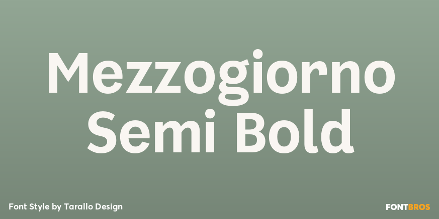 Mezzogiorno Semi Bold Font Poster #1