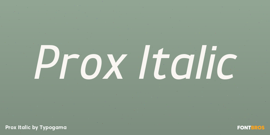 Prox Italic Font Poster #1