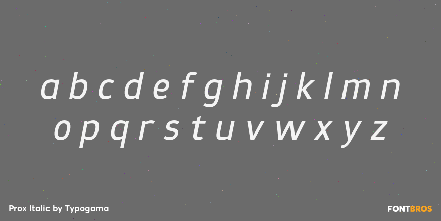 Prox Italic Font Poster #3