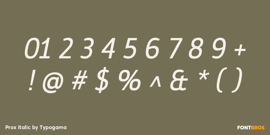 Prox Italic Font Poster #4