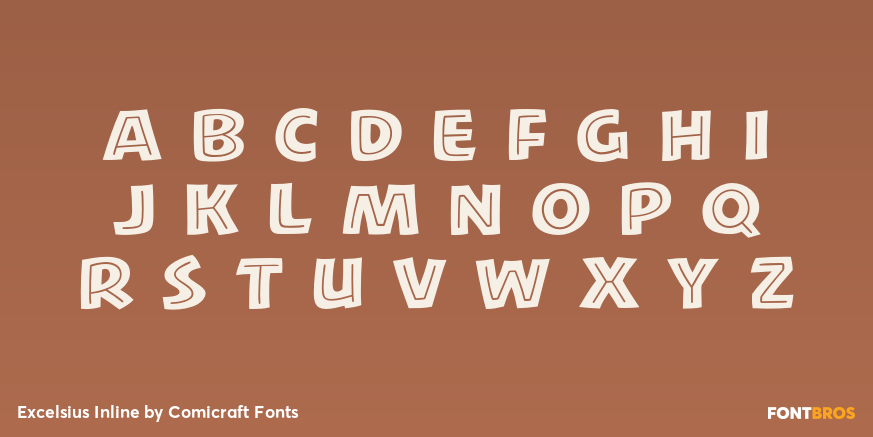 Excelsius Inline Font Poster #3