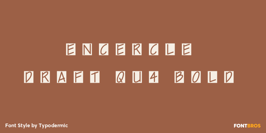 Encercle Draft QU4 Bold Font Poster #1