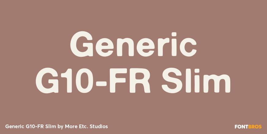 Generic G10-FR Slim Poster