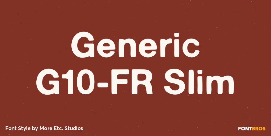 Generic G10-FR Slim Poster
