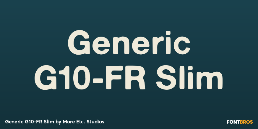 Generic G10-FR Slim Poster