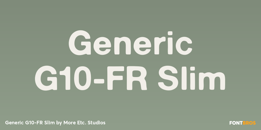 Generic G10-FR Slim Poster
