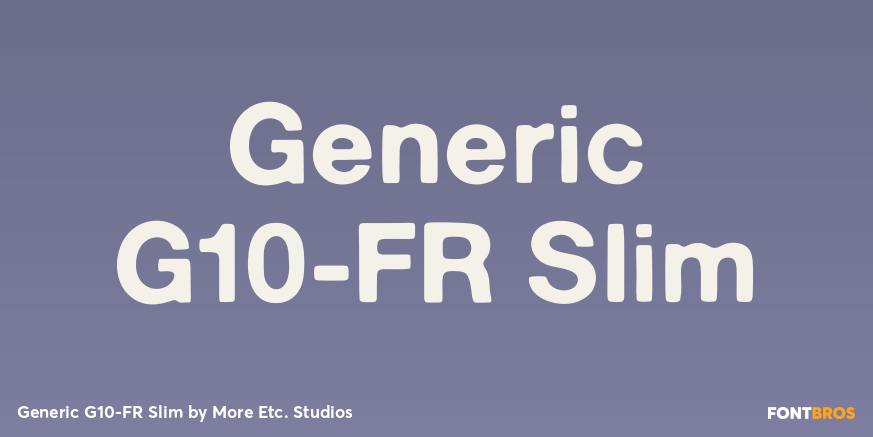 Generic G10-FR Slim Poster