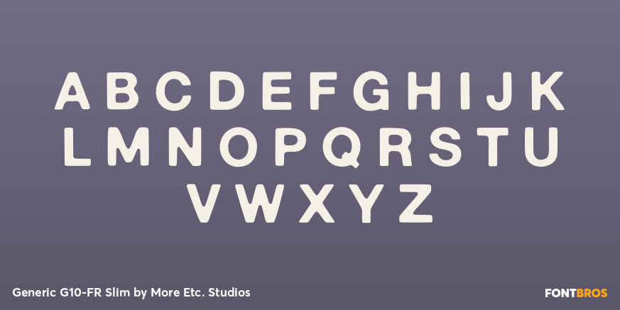 Generic G10-FR Slim Font Poster #1